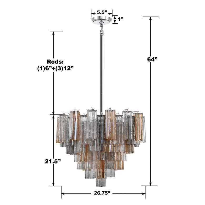 Image 7 Addis 26 3/4" Wide Polished Chrome 12-Light Chandelier more views