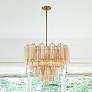 7_Addis 26 3/4"W Aged Brass 12-Light Chandelier w/ Amber Glass more views