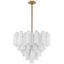 3_Addis 26 3/4"W Aged Brass 12-Light Chandelier w/ White Glass