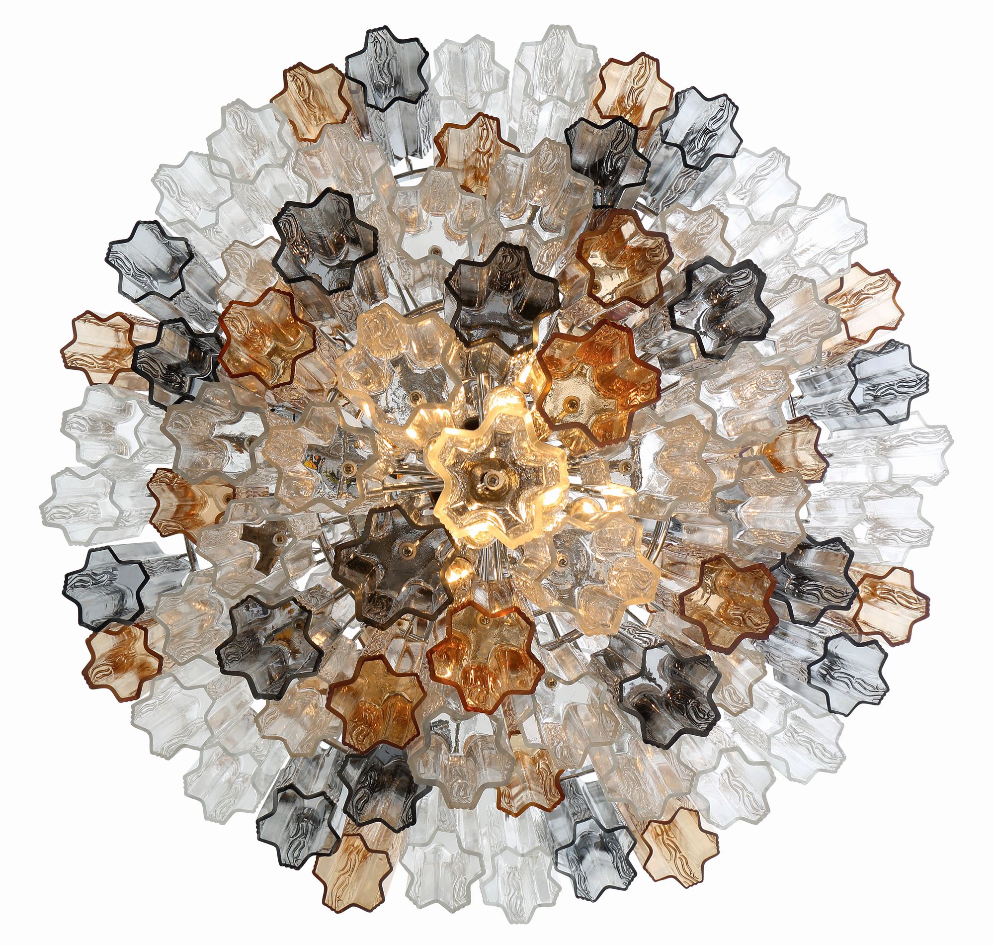 Image 5 Addis 31 1/2" Wide Polished Chrome and Autumn Chandelier more views