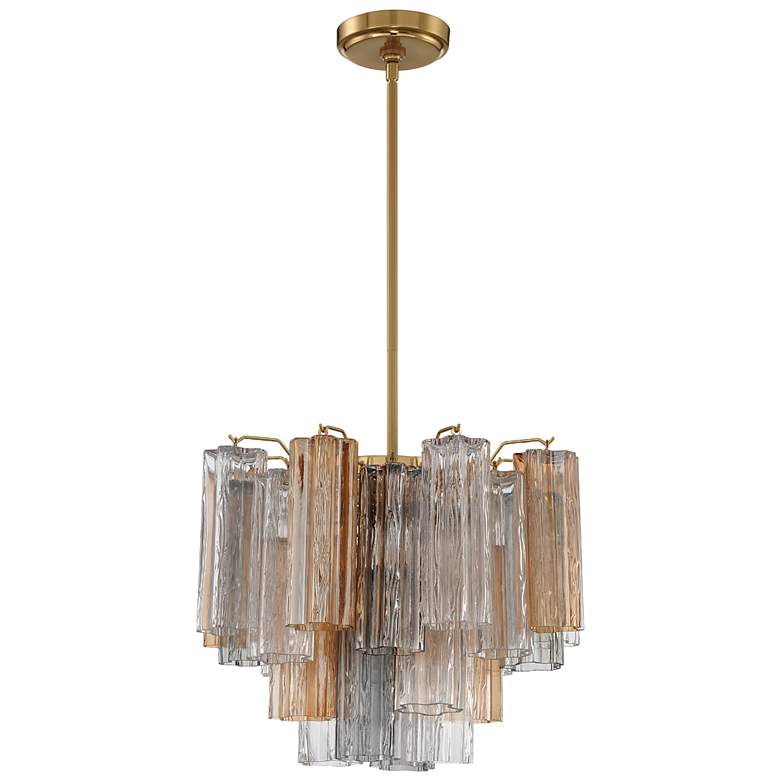 Image 3 Addis 4 Light Aged Brass Chandelier
