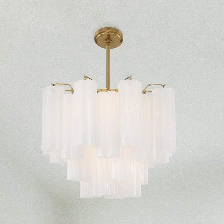 Image 1 Addis 4 Light Aged Brass Chandelier