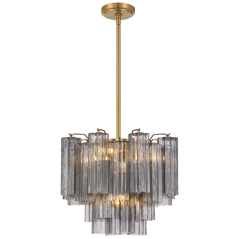 Image 1 Addis 4 Light Aged Brass Mini Chandelier