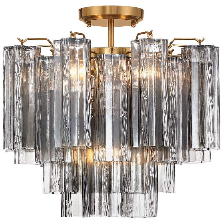 Image 1 Addis 4 Light Aged Brass Semi Flush Mount