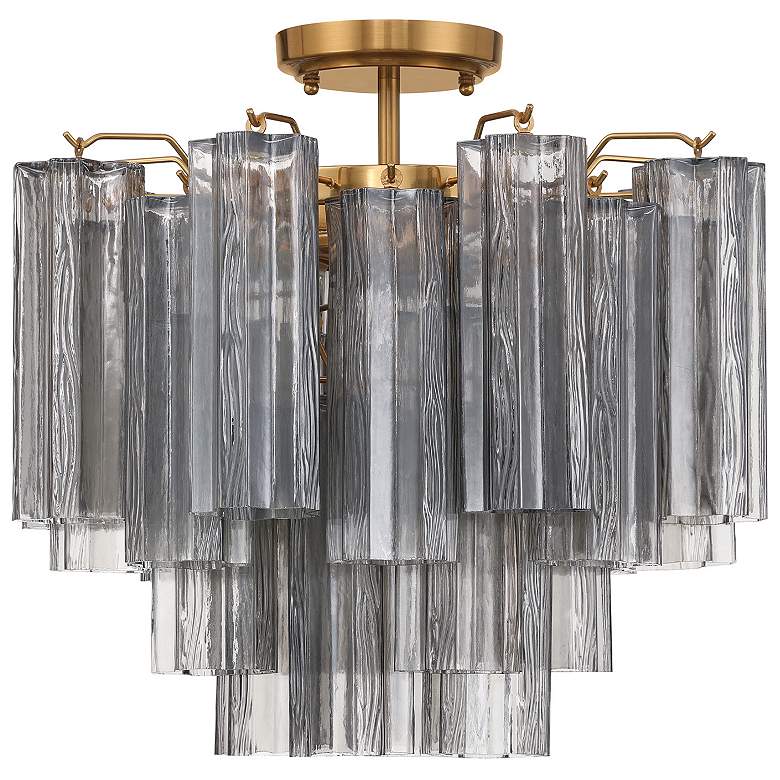 Image 2 Addis 4 Light Aged Brass Semi Flush Mount more views