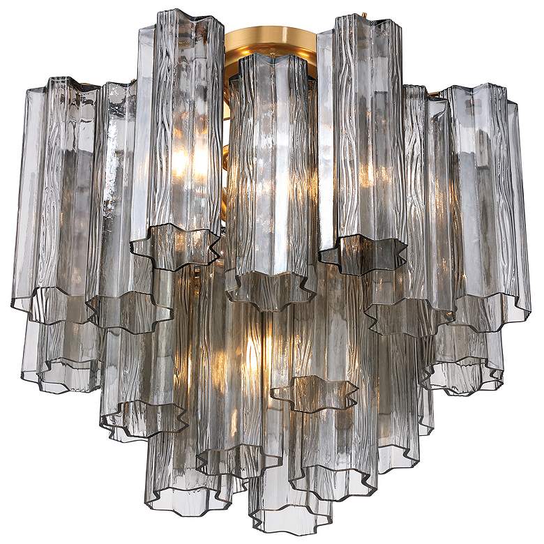 Image 4 Addis 4 Light Aged Brass Semi Flush Mount more views