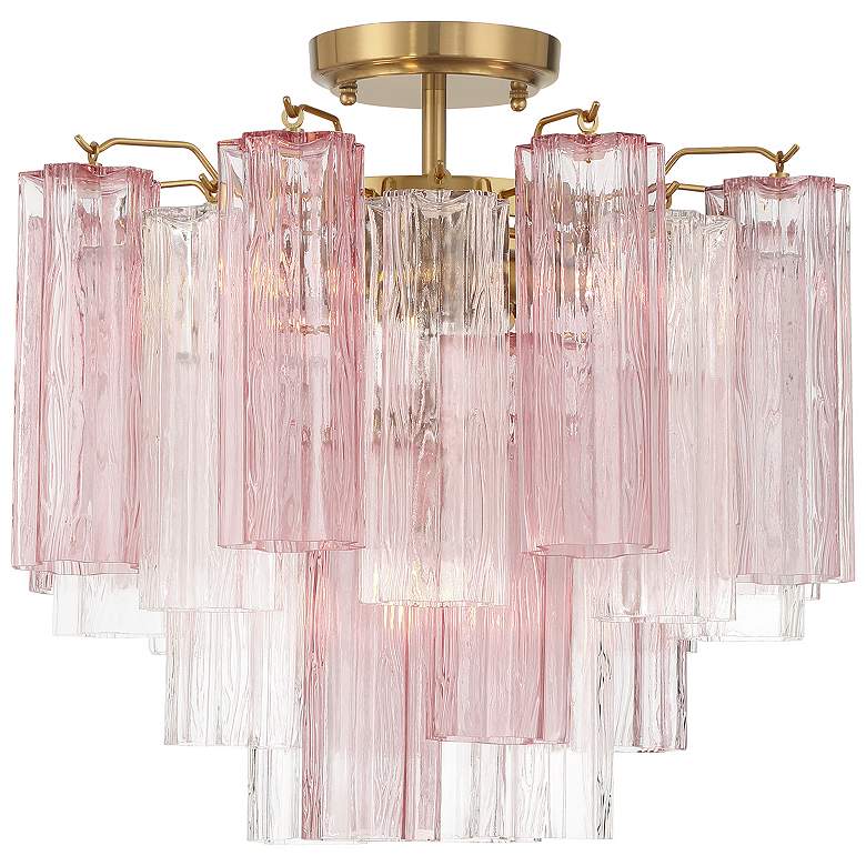 Image 1 Addis 4 Light Aged Brass Semi Flush Mount
