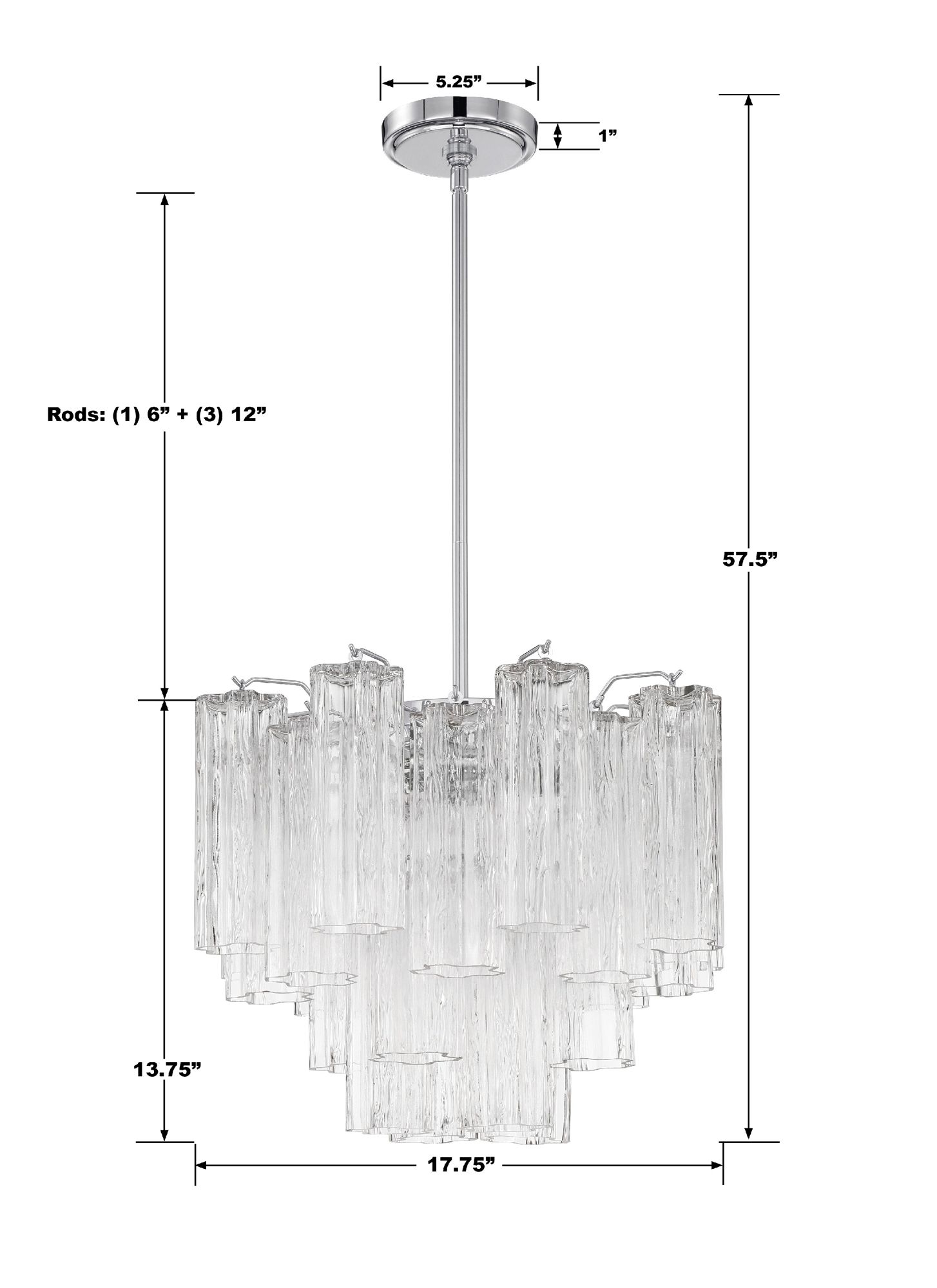 Addis 4 Light Polished Chrome Chandelier