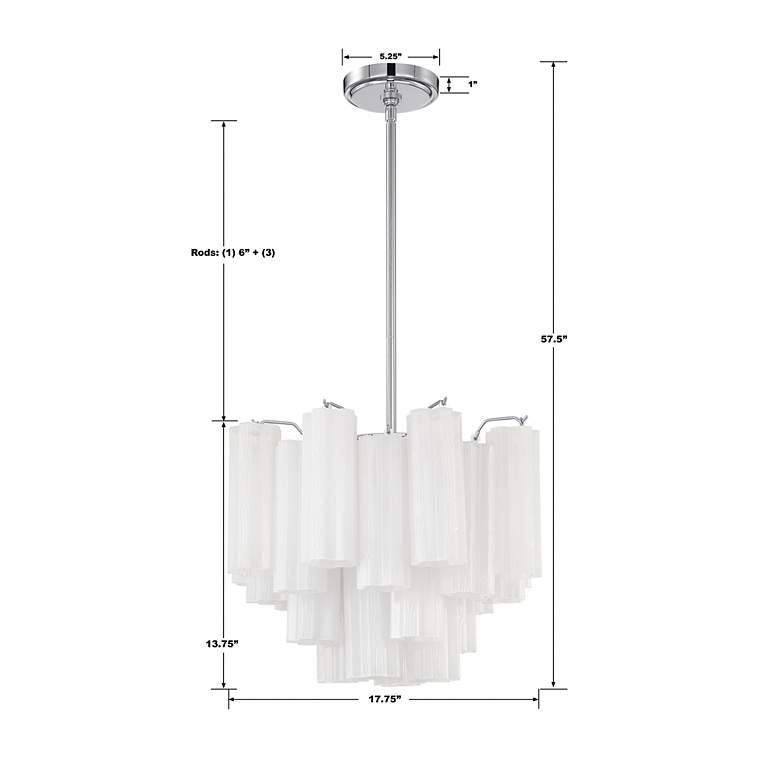 Image 7 Addis 4 Light Polished Chrome Chandelier more views