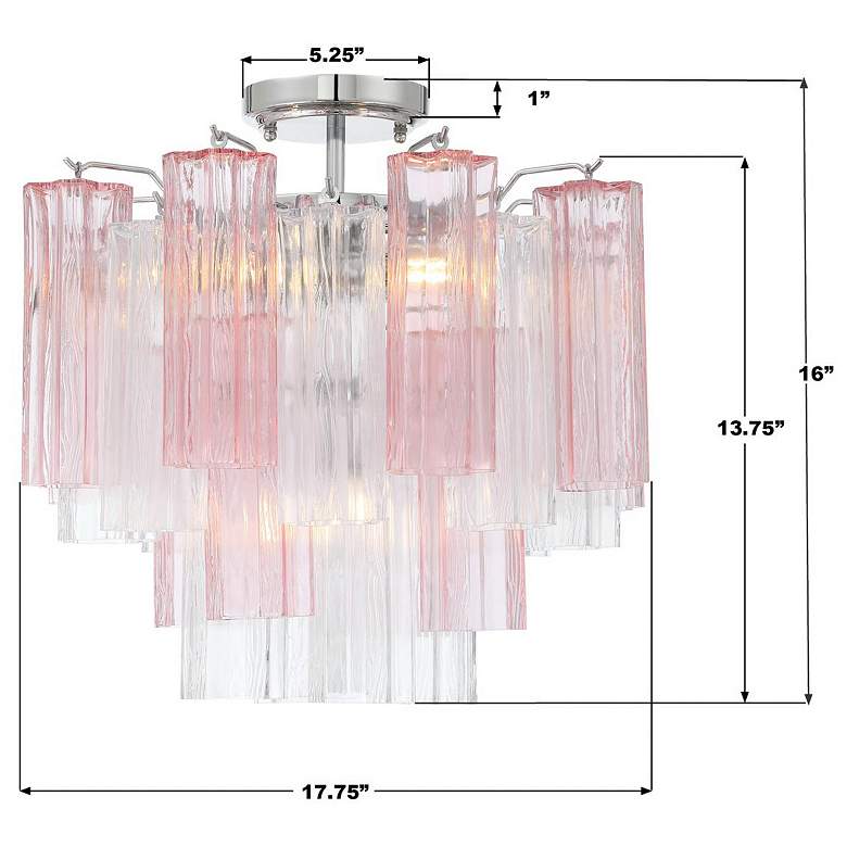 Image 6 Addis 4 Light Polished Chrome Semi Flush Mount more views