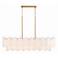 Addis 52" Wide Aged Brass and White Glass Linear Chandelier
