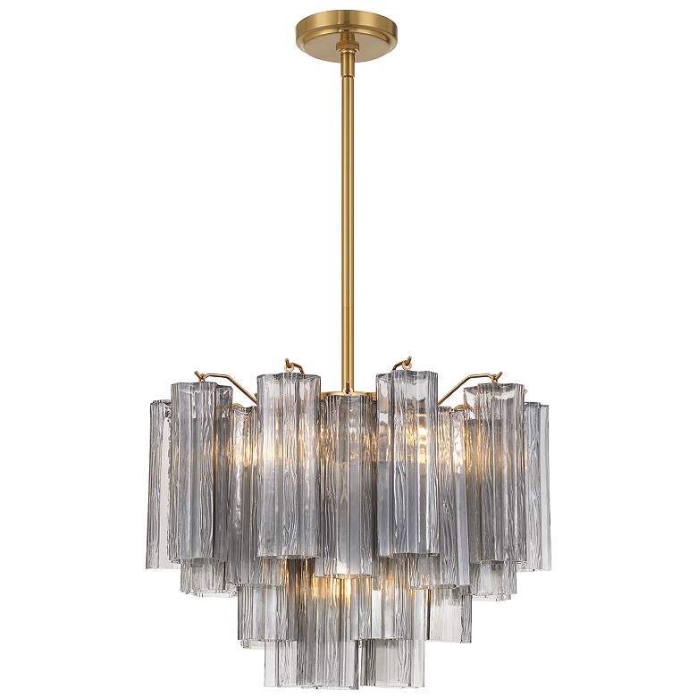 Image 1 Addis 6 Light Aged Brass Chandelier