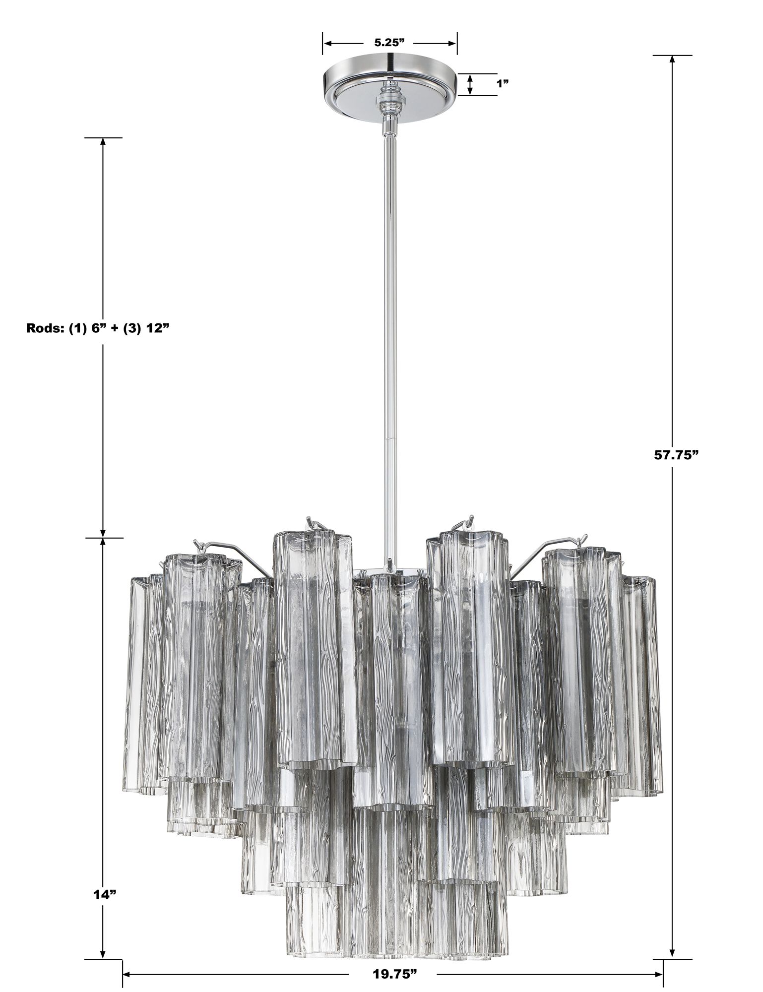 Addis 6 Light Polished Chrome Chandelier