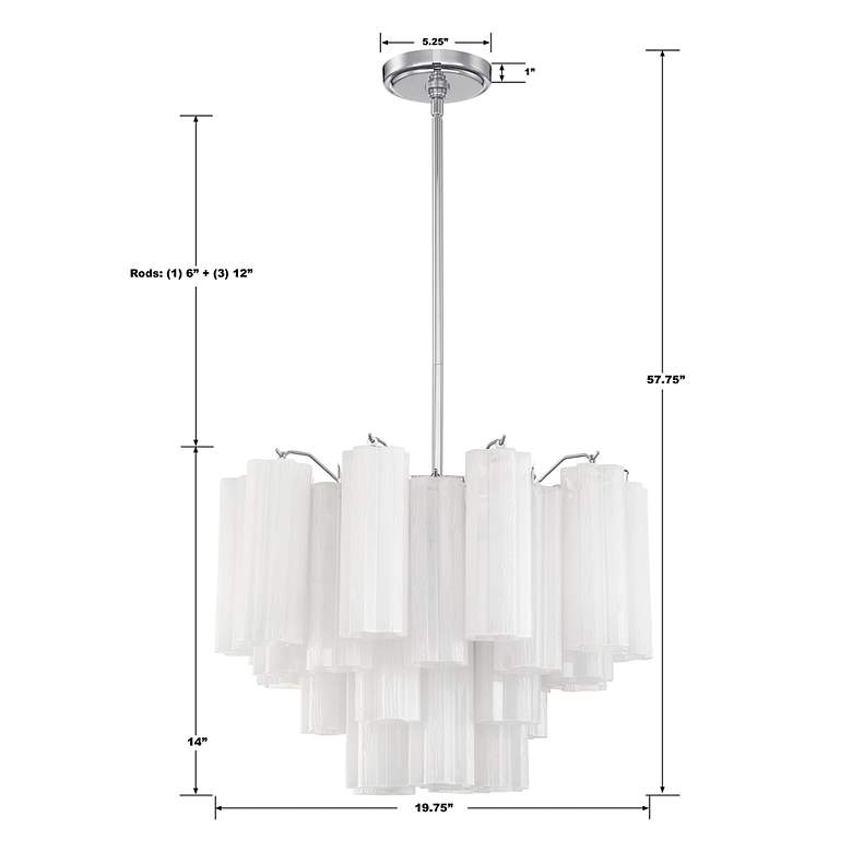 Image 7 Addis 6 Light Polished Chrome Chandelier more views