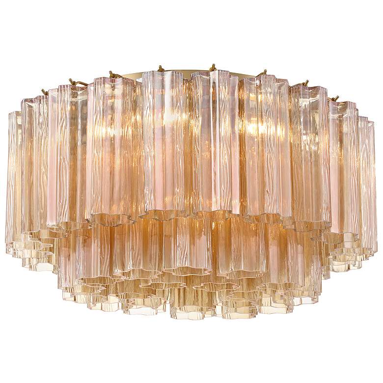 Image 2 Addis 7 Light Aged Brass Flush Mount