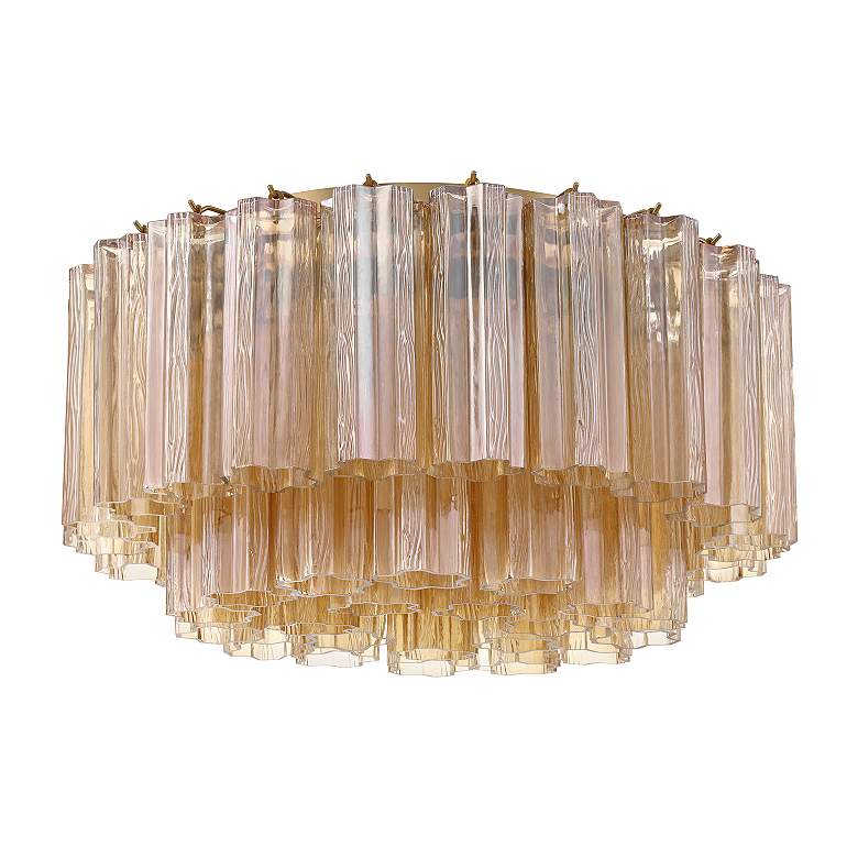 Image 3 Addis 7 Light Aged Brass Flush Mount more views