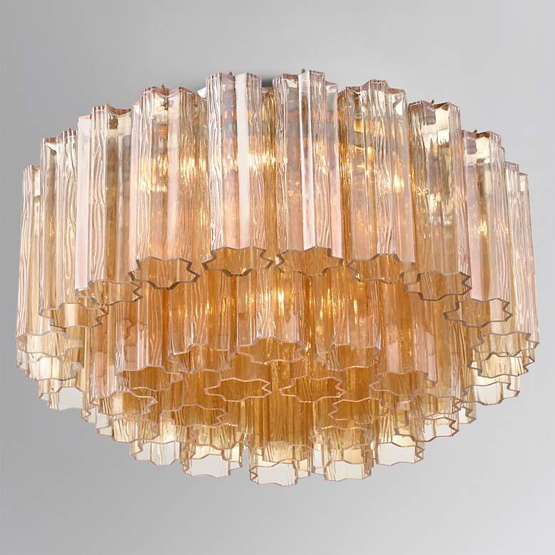 Image 7 Addis 7 Light Aged Brass Flush Mount more views