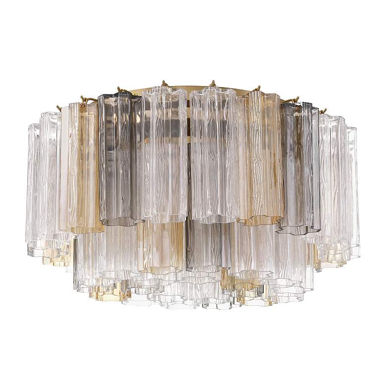 Image 3 Addis 7 Light Aged Brass Flush Mount more views