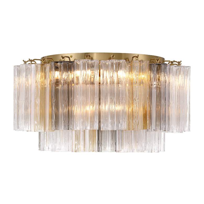Image 4 Addis 7 Light Aged Brass Flush Mount more views
