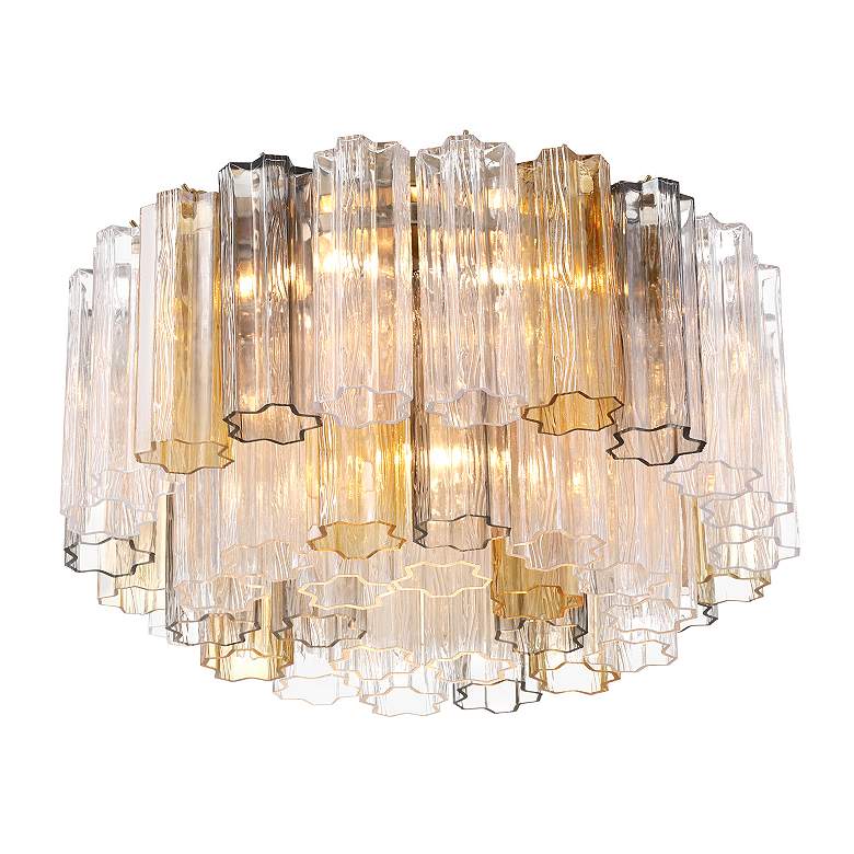 Image 5 Addis 7 Light Aged Brass Flush Mount more views