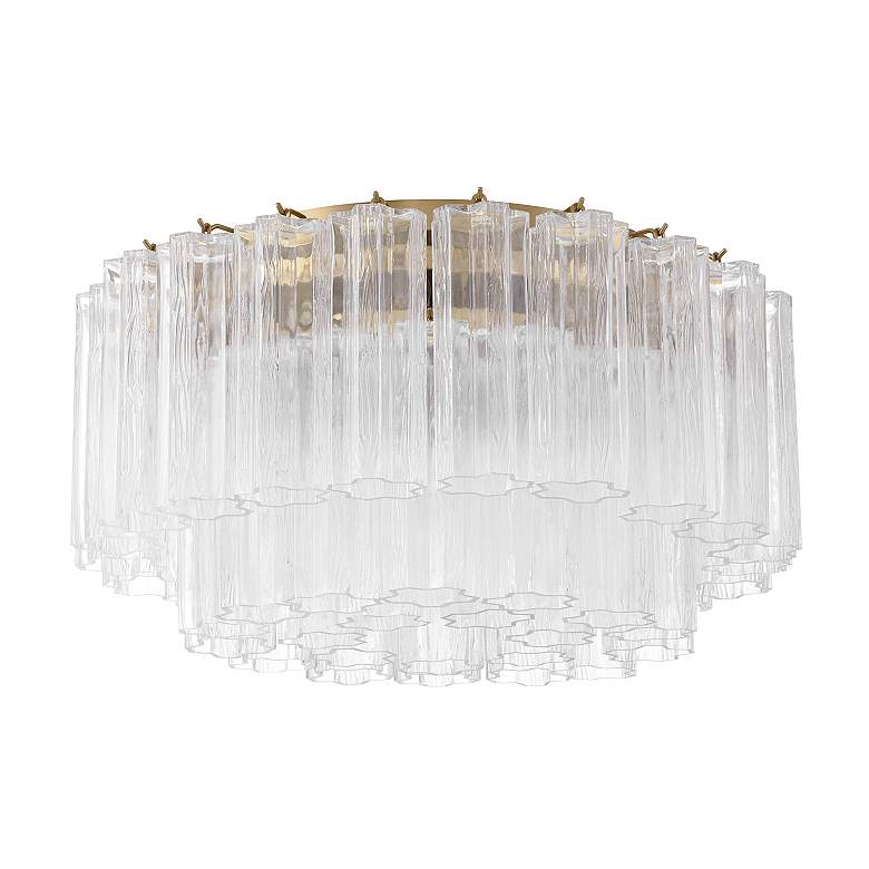 Image 3 Addis 7 Light Aged Brass Flush Mount more views