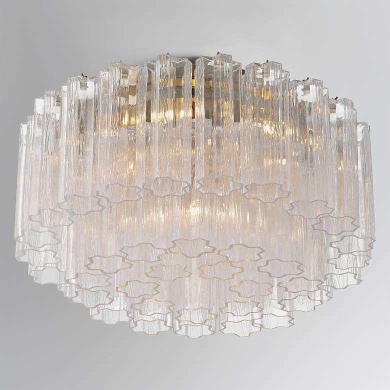 Image 7 Addis 7 Light Aged Brass Flush Mount more views
