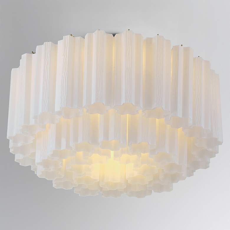 Image 7 Addis 7 Light Aged Brass Flush Mount more views
