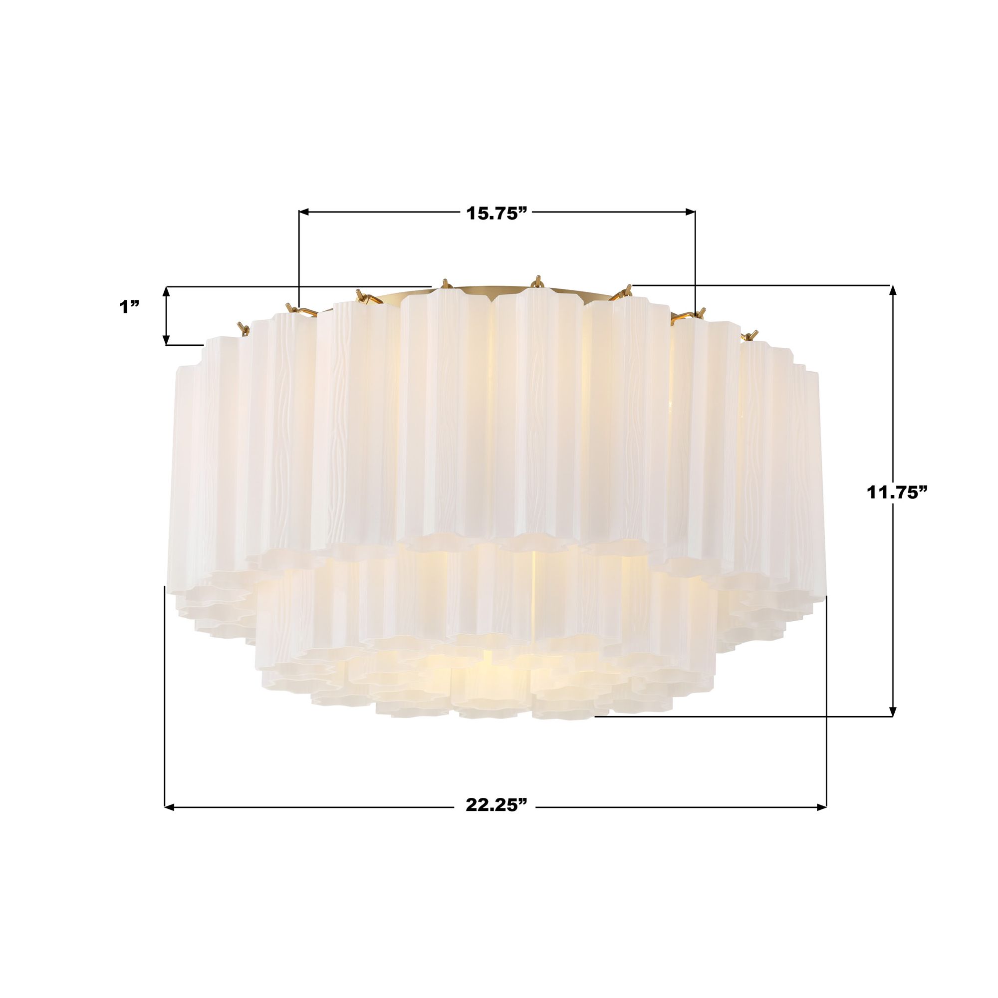 Addis 7 Light Aged Brass Flush Mount
