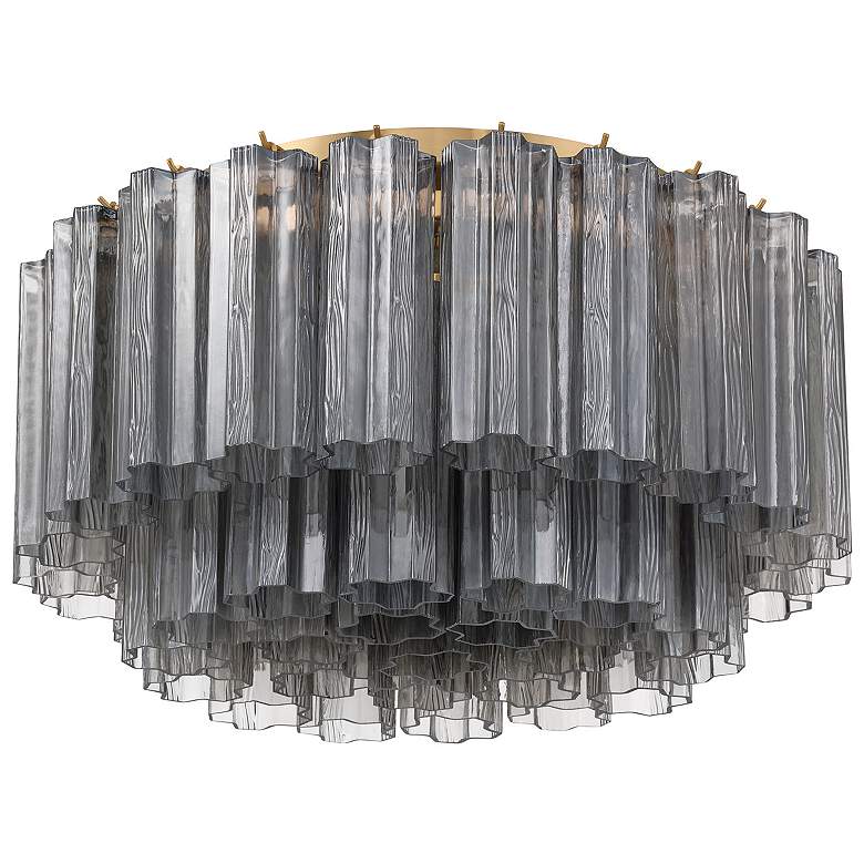Image 2 Addis 7 Light Aged Brass Flush Mount more views