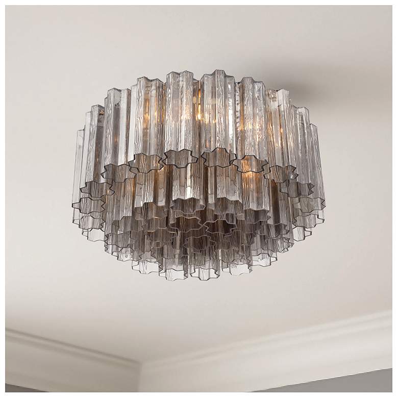 Image 7 Addis 7 Light Aged Brass Flush Mount more views