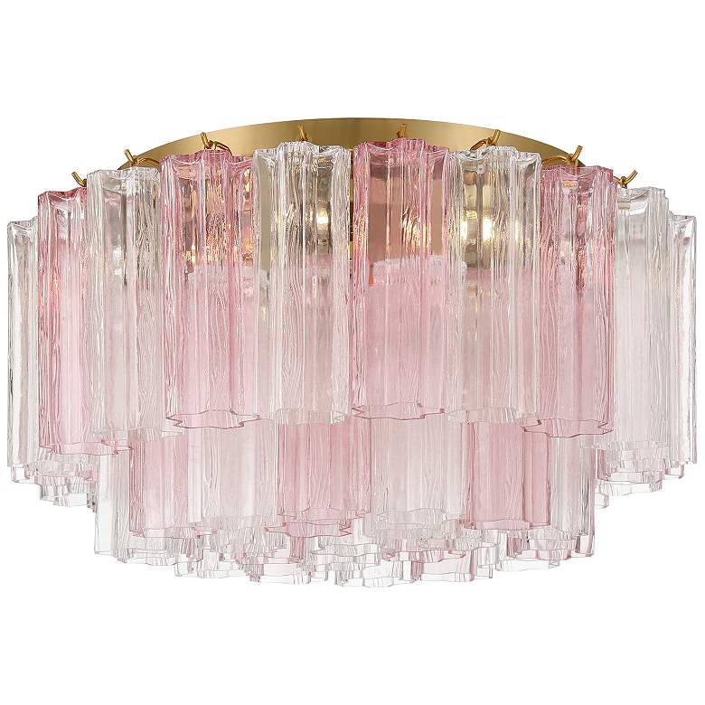 Image 1 Addis 7 Light Aged Brass Flush Mount