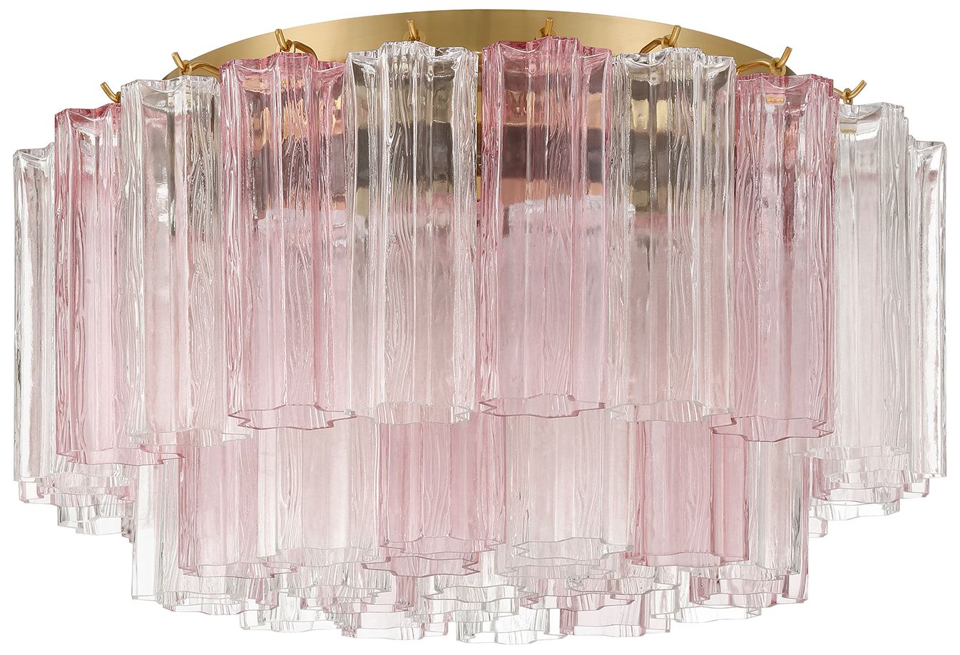 Image 2 Addis 7 Light Aged Brass Flush Mount more views