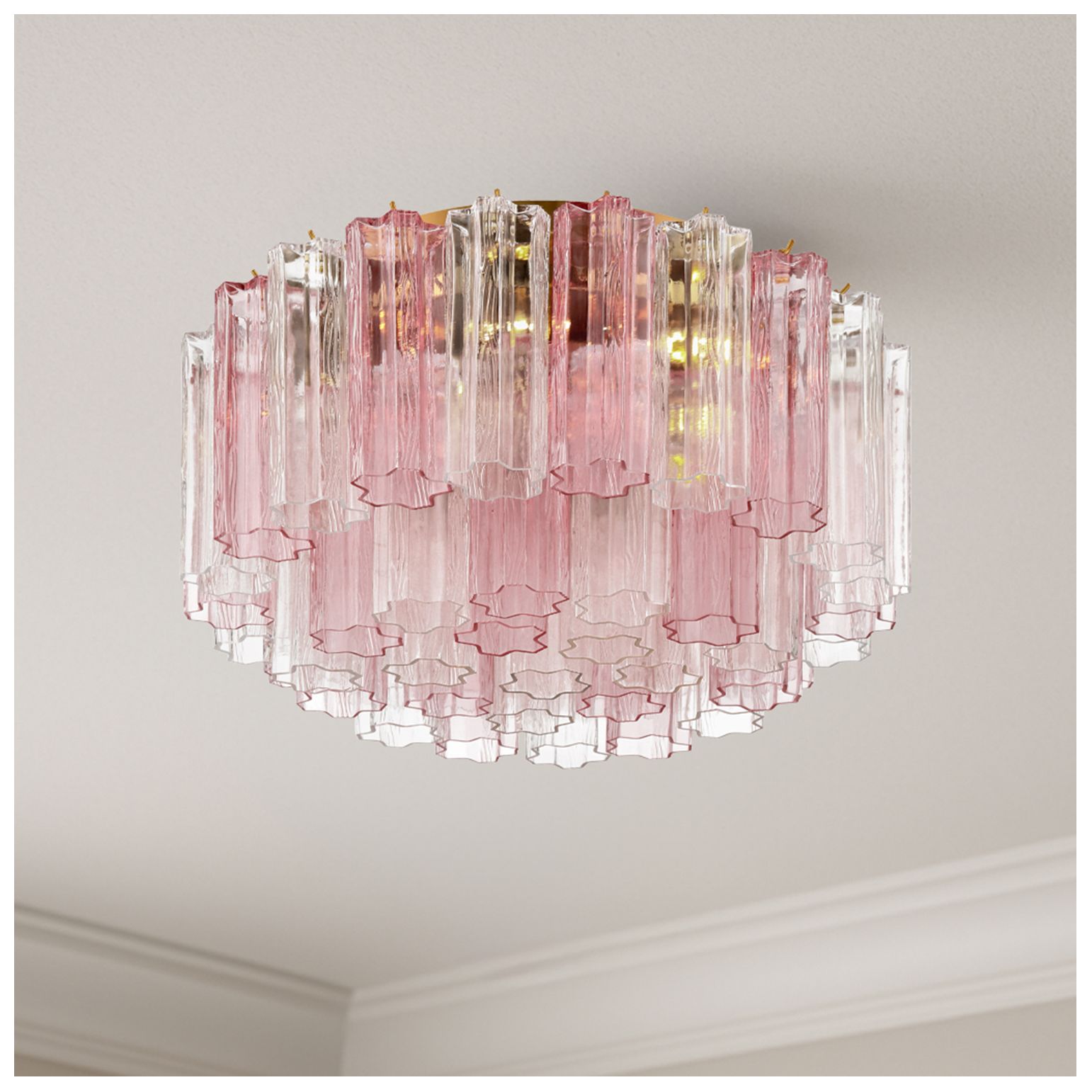 Image 7 Addis 7 Light Aged Brass Flush Mount more views