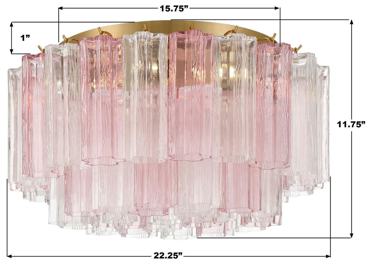 Addis 7 Light Aged Brass Flush Mount