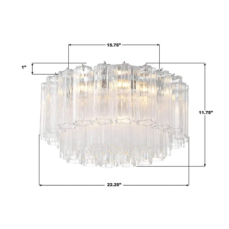 Image 7 Addis 7 Light Polished Chrome Flush Mount more views