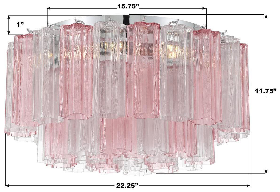 Image 7 Addis 7 Light Polished Chrome Flush Mount more views