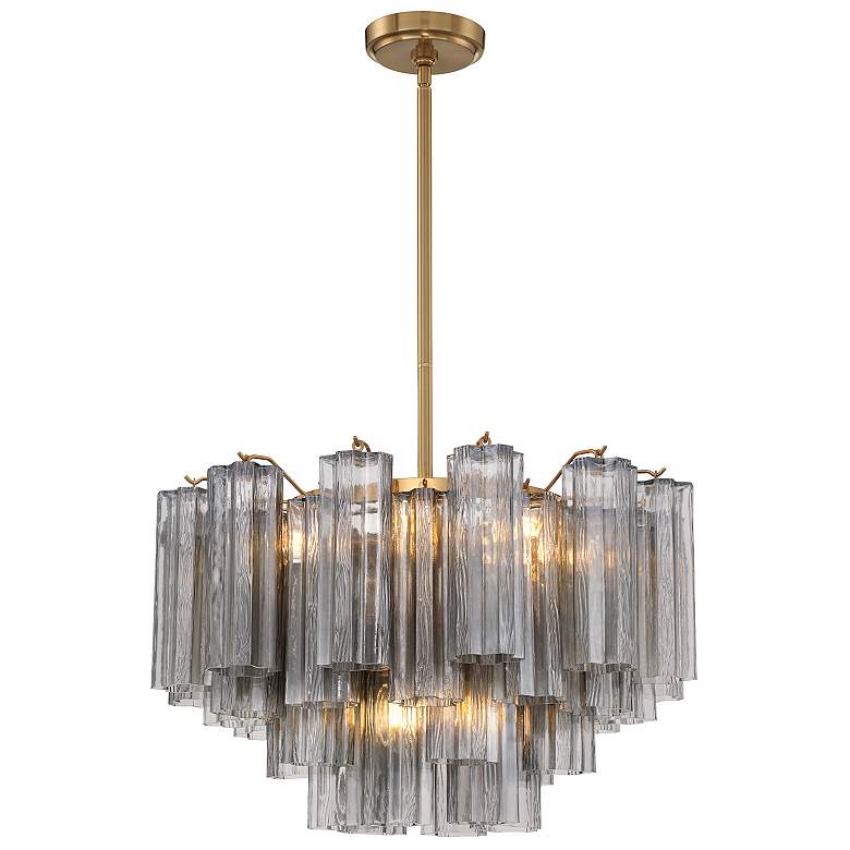 Image 1 Addis 9 Light Aged Brass Chandelier