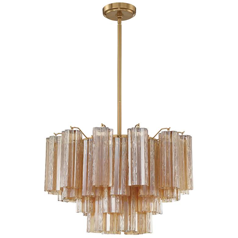 Image 2 Addis 9 Light Aged Brass Chandelier