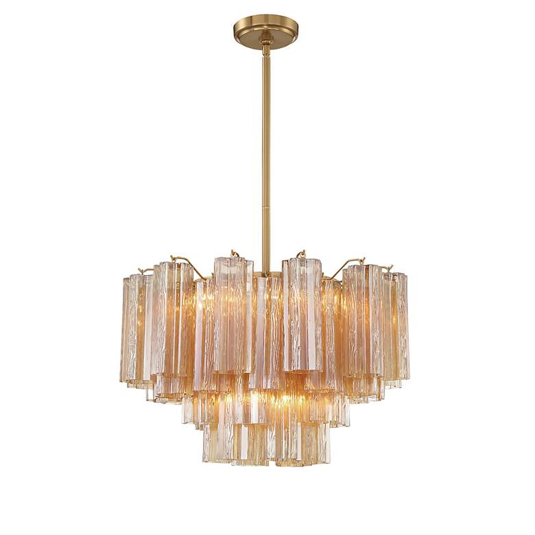 Image 3 Addis 9 Light Aged Brass Chandelier more views