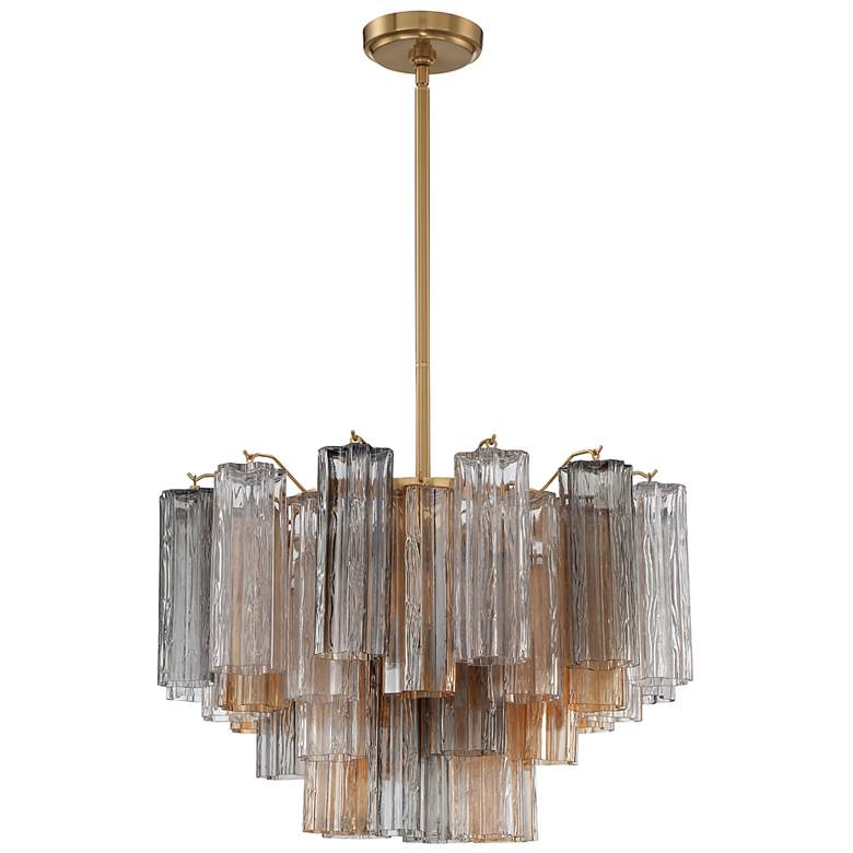 Image 2 Addis 9 Light Aged Brass Chandelier