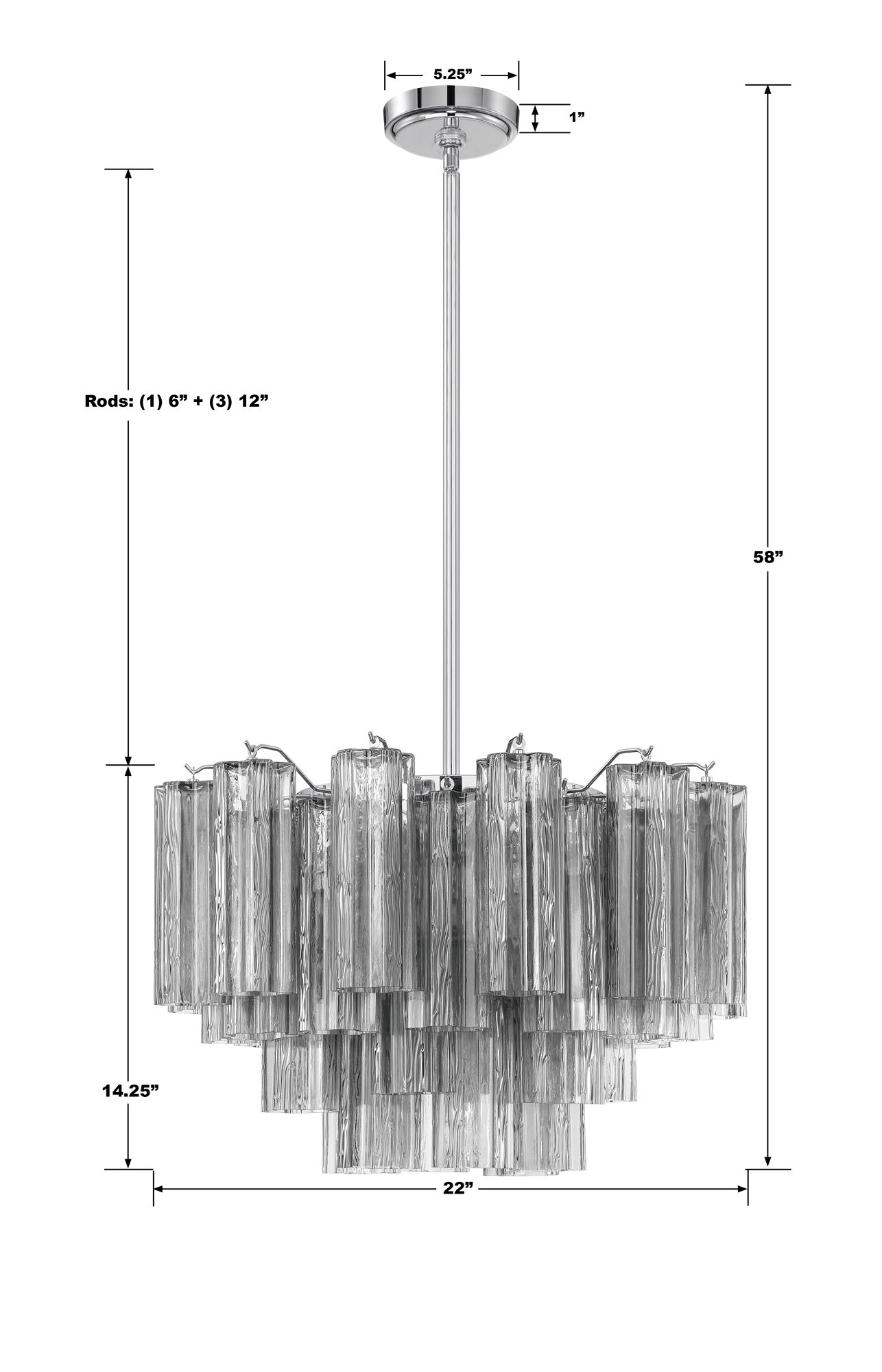 Addis 9 Light Polished Chrome Chandelier