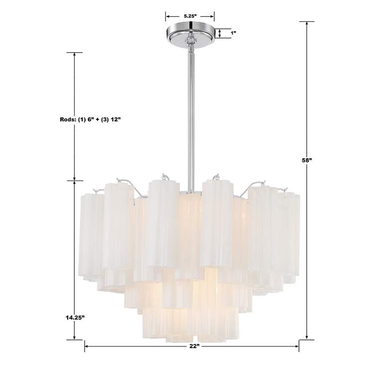 Image 7 Addis 9 Light Polished Chrome Chandelier more views