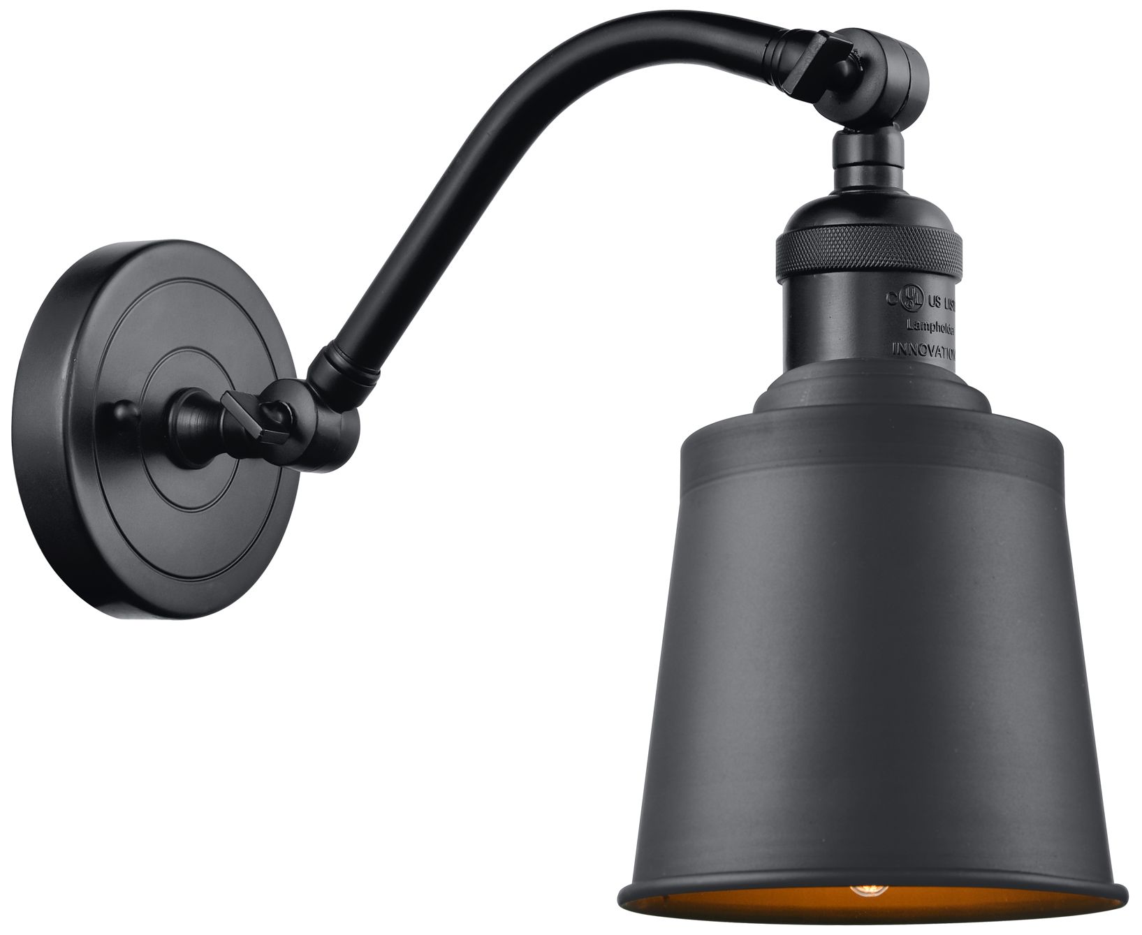 Addison 11 1/2" High Matte Black Wall Sconce