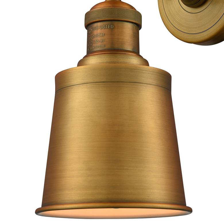 Image 3 Addison 11" High Brushed Brass Metal Wall Sconce more views