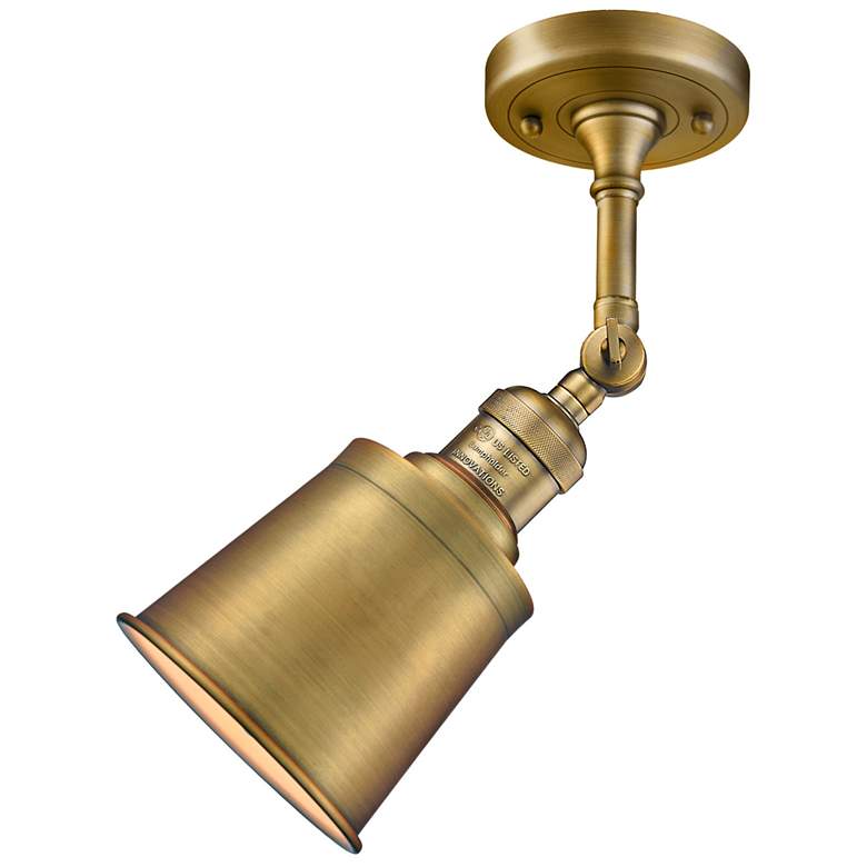 Image 6 Addison 11" High Brushed Brass Metal Wall Sconce more views