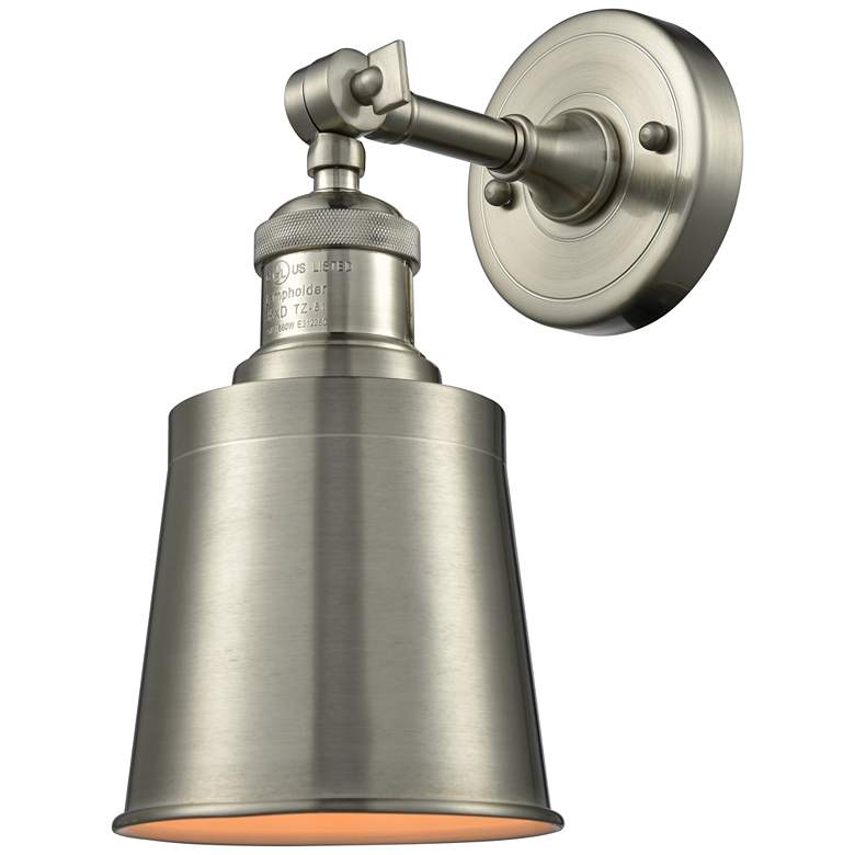 Image 1 Addison 11" High Brushed Satin Nickel Adjustable Wall Sconce