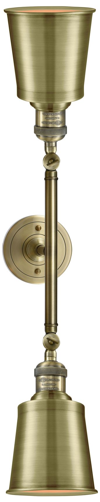 Image 3 Addison 16" 2-Light Antique Brass Bath Light w/ Antique Brass Shade more views