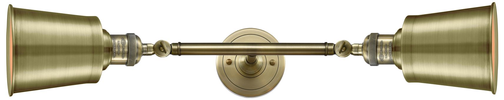 Image 4 Addison 16" 2-Light Antique Brass Bath Light w/ Antique Brass Shade more views