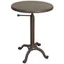 2_Addison 18" Wide Industrial Iron Round Adjustable Accent Table