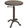 Addison 18" Wide Industrial Iron Round Adjustable Accent Table